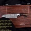 Premium Damascus Kitchen Knife Set – 5-Piece Handmade Chef Knives with Rosewood Handles - Image 3